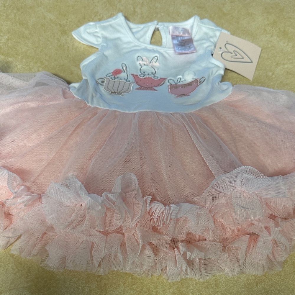 Adorable Pink Bunny Tea Party  Easter dress  for Kids